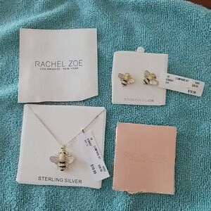 Rachel Zoe Silver and Black Bee Jewelry Set